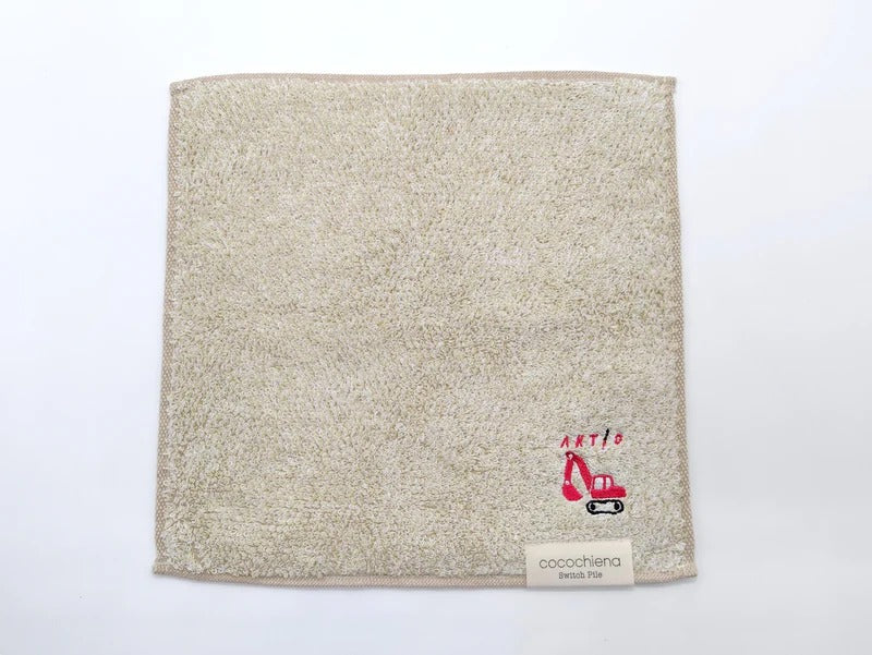 アクティオ 刺繍ミニタオルセット（アイボリー、ネイビーブルー）