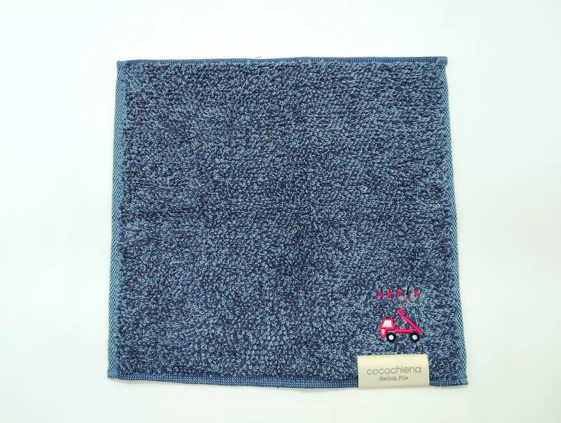 アクティオ 刺繍ミニタオルセット（アイボリー、ネイビーブルー）